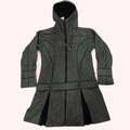 Long printed coat with hood