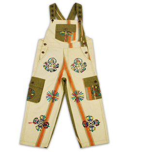 Boho Kids Dunagarees - Musk