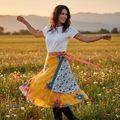 Reversible Long Boho Skirt